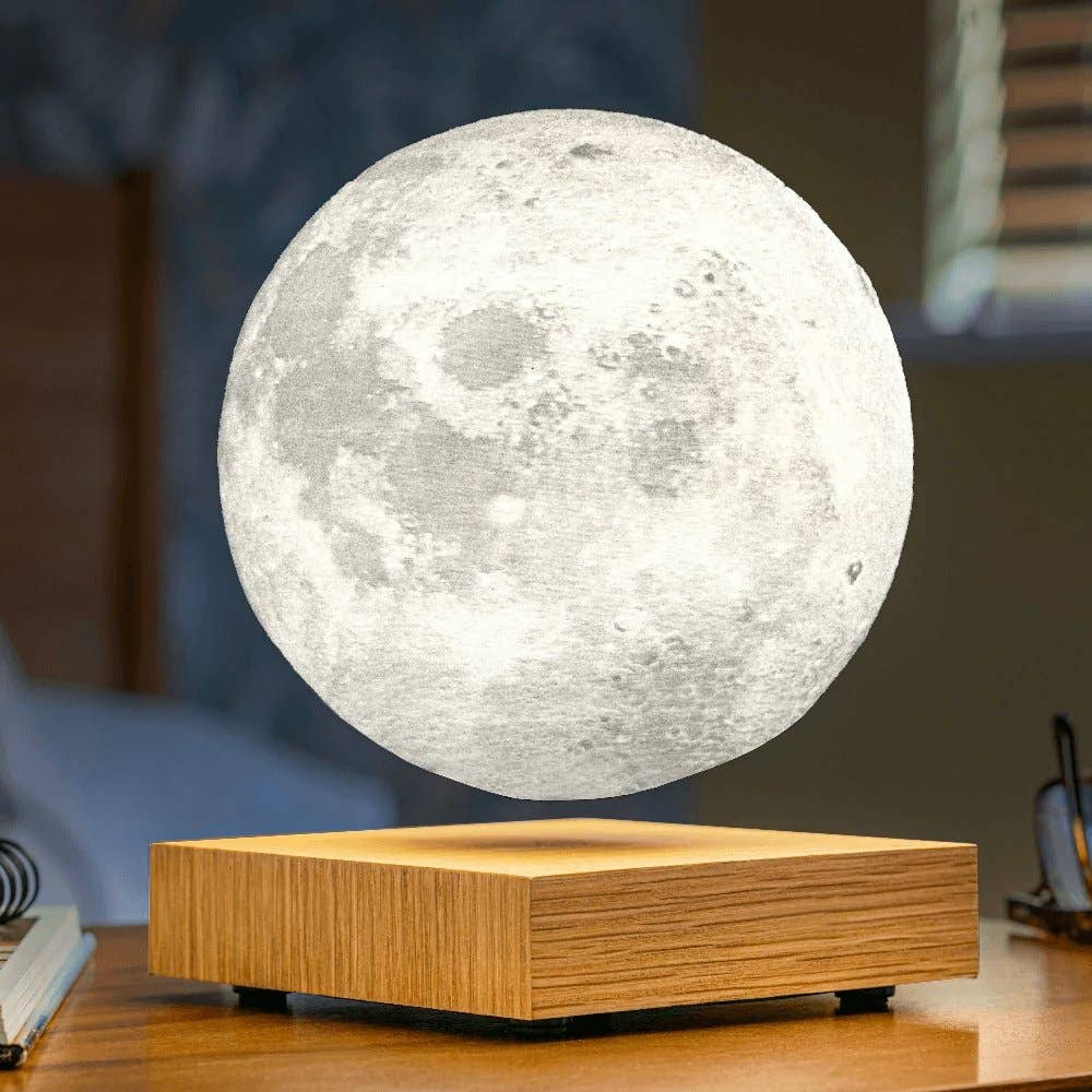 Levitating Moon Lamp: Light Brown