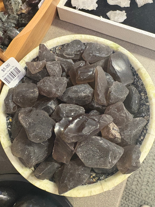 Smoky Quartz Raw Tumbled