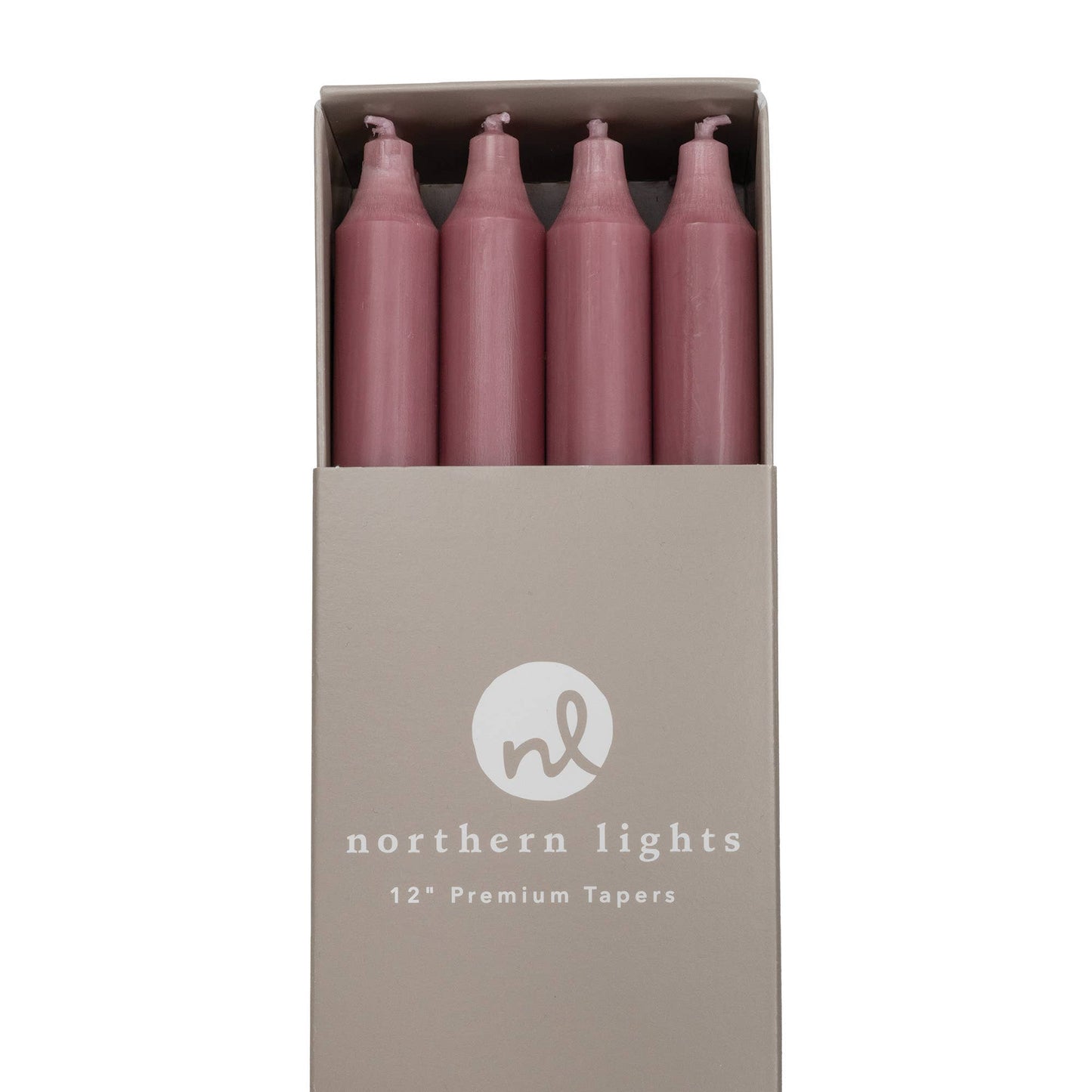 12" Taper Candles - 12pc Box: Pure White