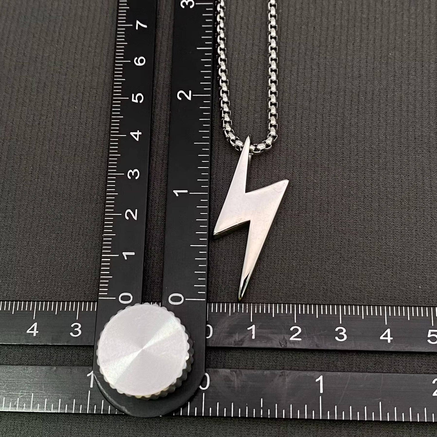 Stainless Steel Lightning Pendant Necklace