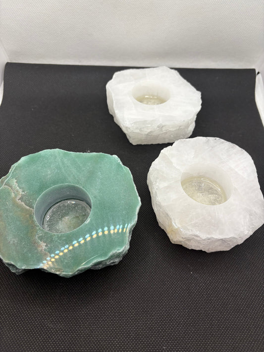 Tea Light Holder Various Stones