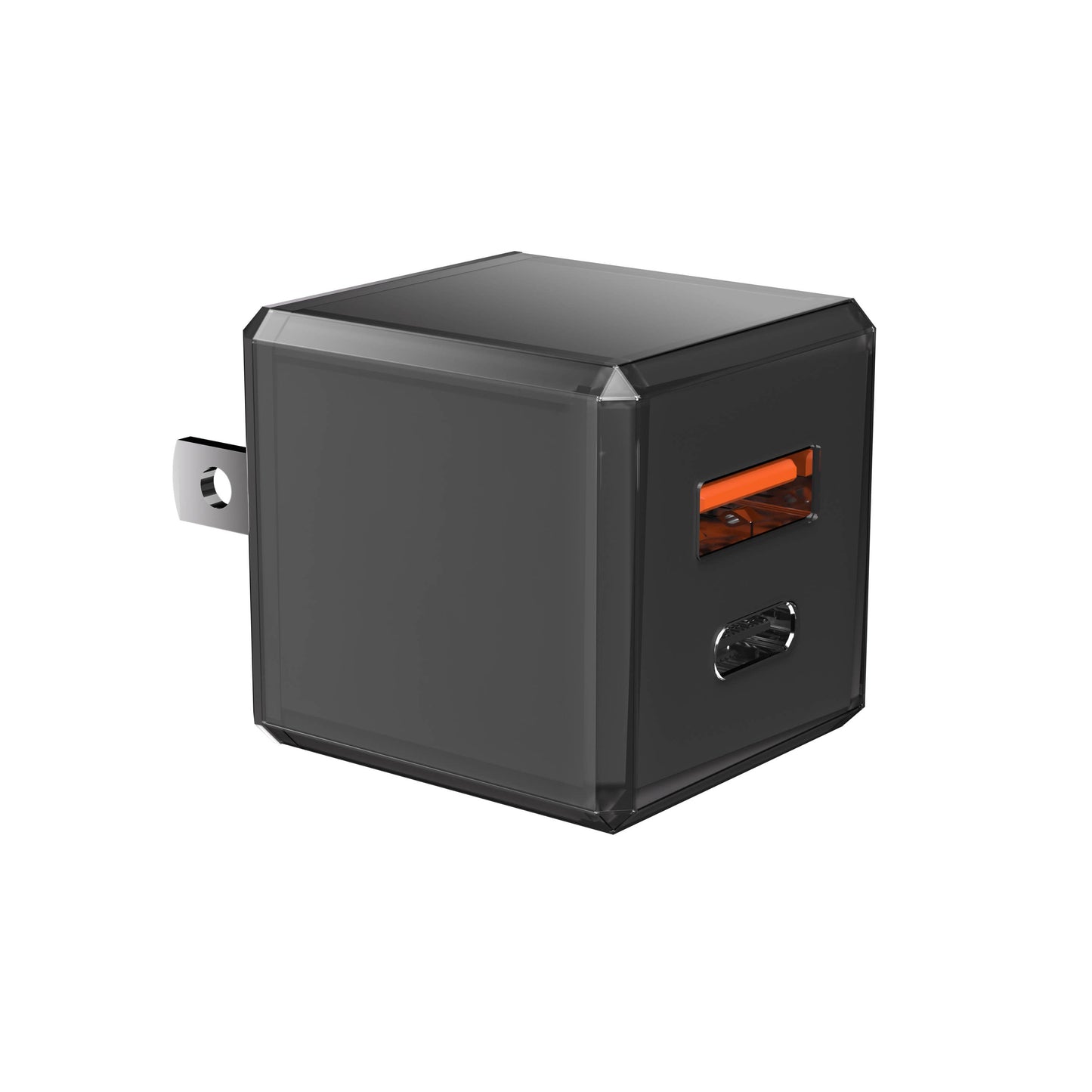 Rapid Wall Charger USB 20W Cubic Design - Retail Pack: Pink & Green