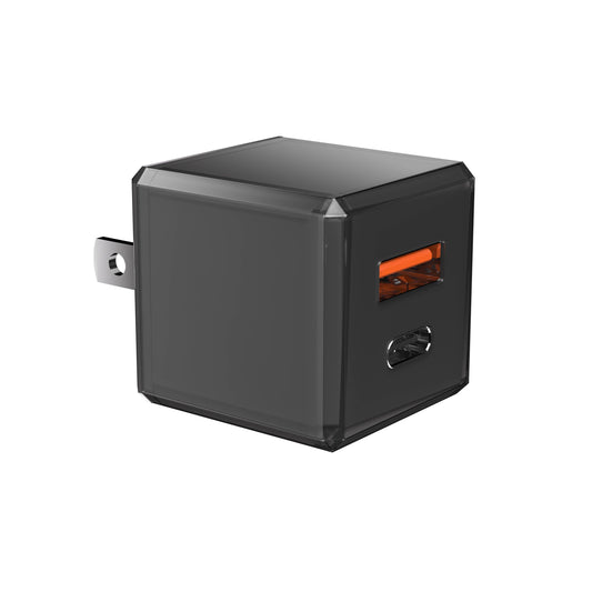 Rapid Wall Charger USB 20W Cubic Design - Retail Pack: Black