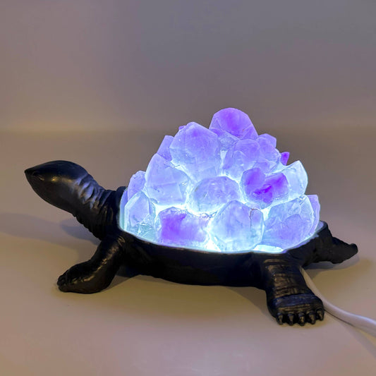 Turtle Gemstone Nightlight- Amethyst or Green Adventurine