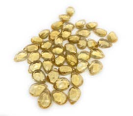 Citrine Faceted Teardrop Cord Necklace: 16", 18" or 20"