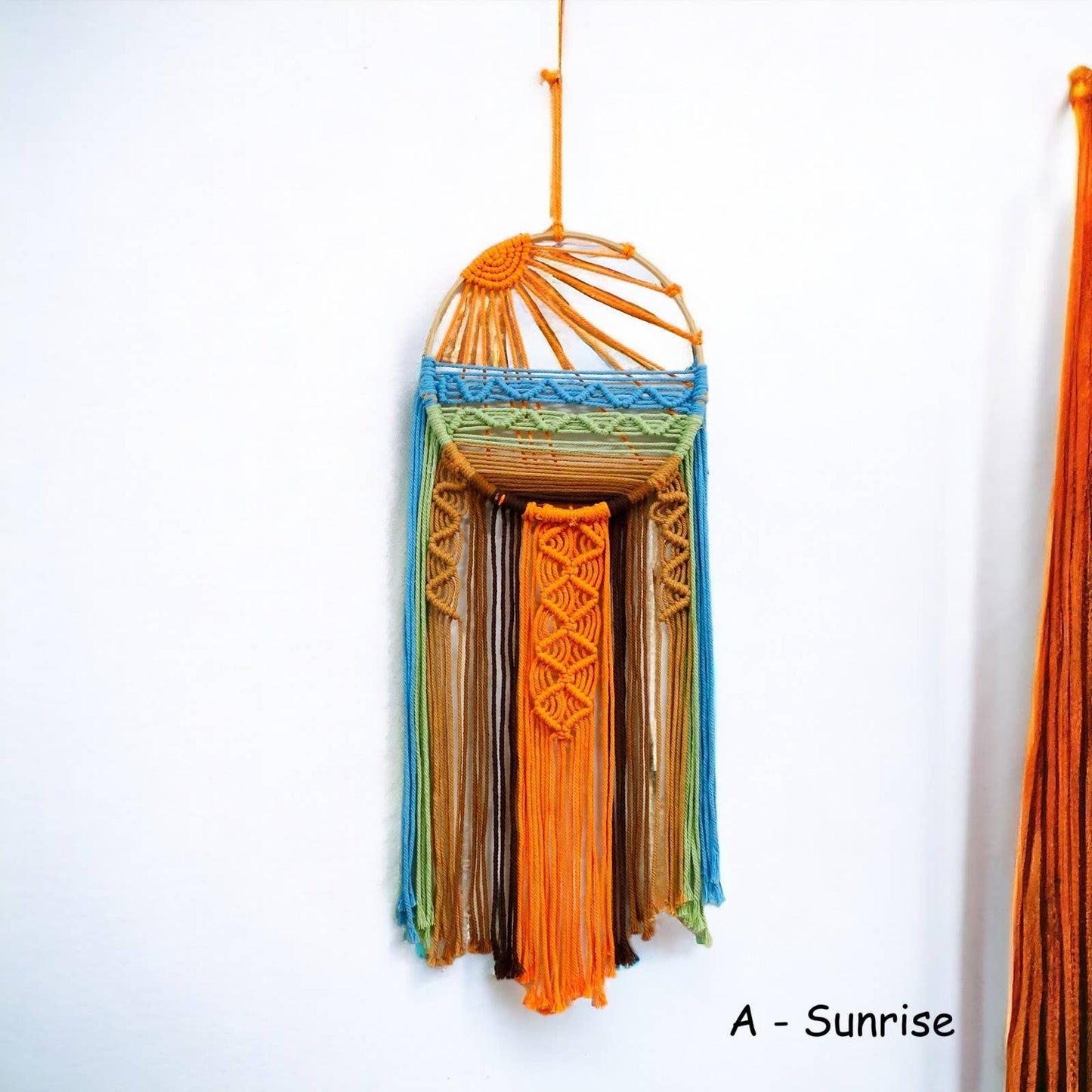 Sunrise and Sunset Macrame Dream Catcher