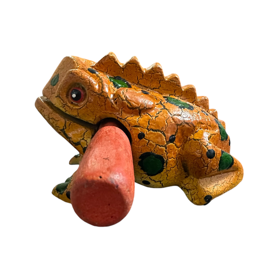 Painted Frog Musical  Percussion Instrument 3"