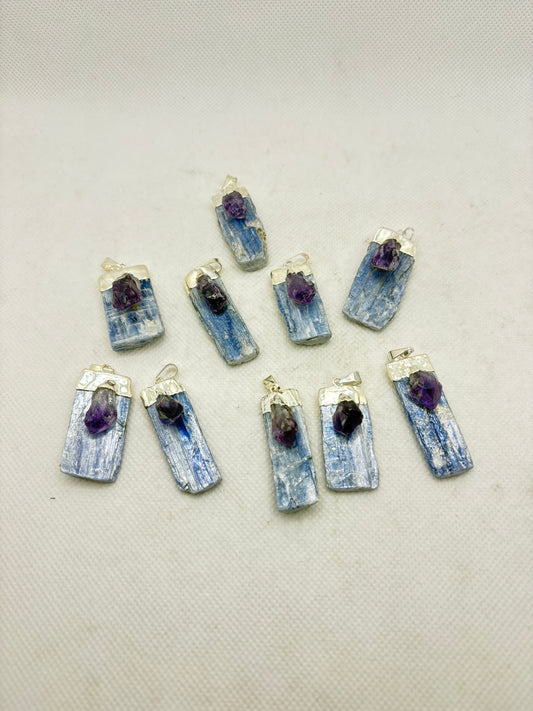 Kyanite Amethyst Pendant