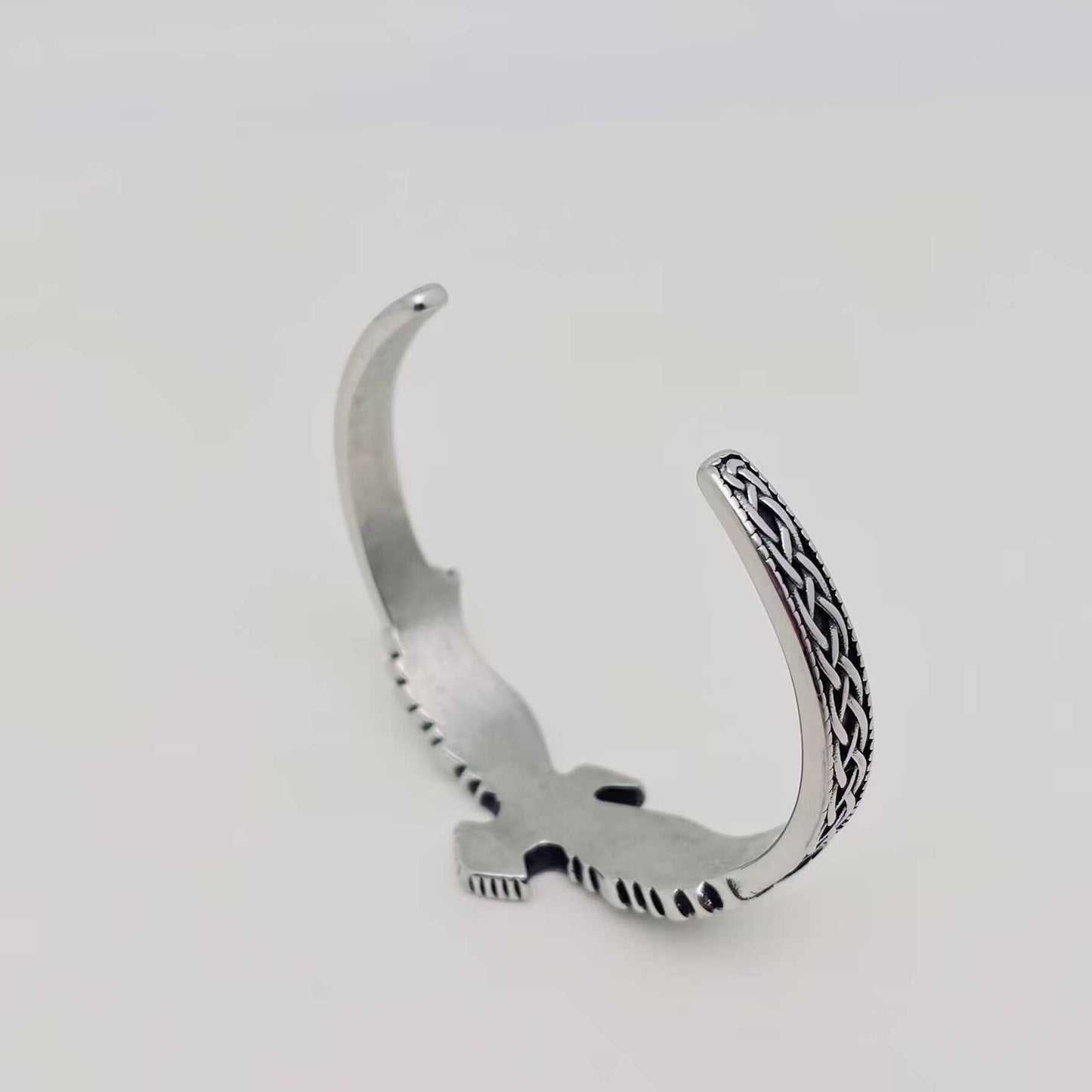 Eagle Shape Celtic Knot Stainless Steel Cuff Bangle