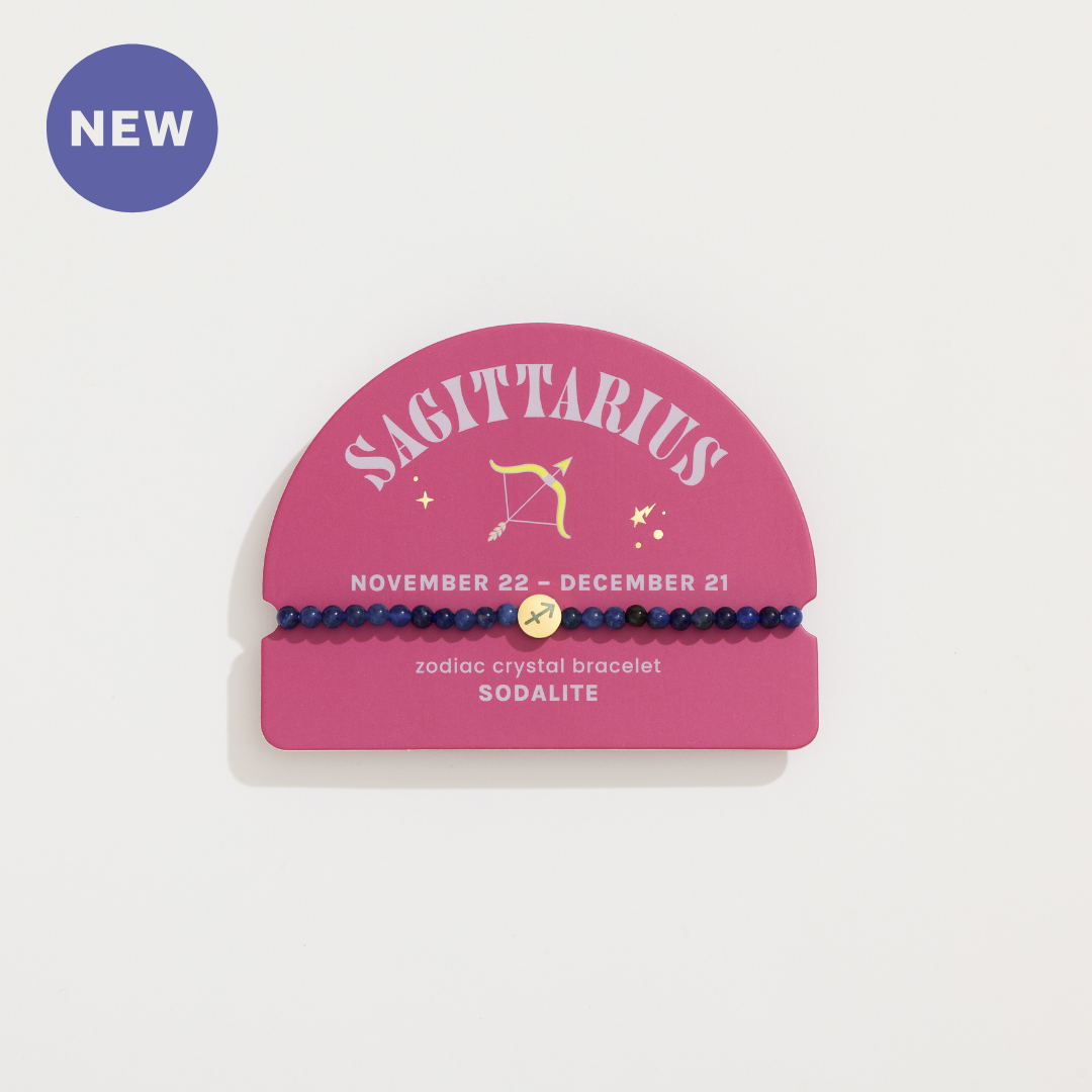 Sagittarius Mini Zodiac Bracelet – 4mm Crystal Beads