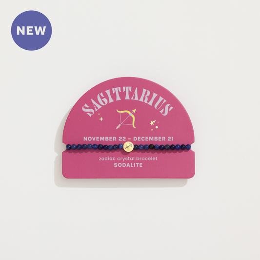 Sagittarius Mini Zodiac Bracelet – 4mm Crystal Beads