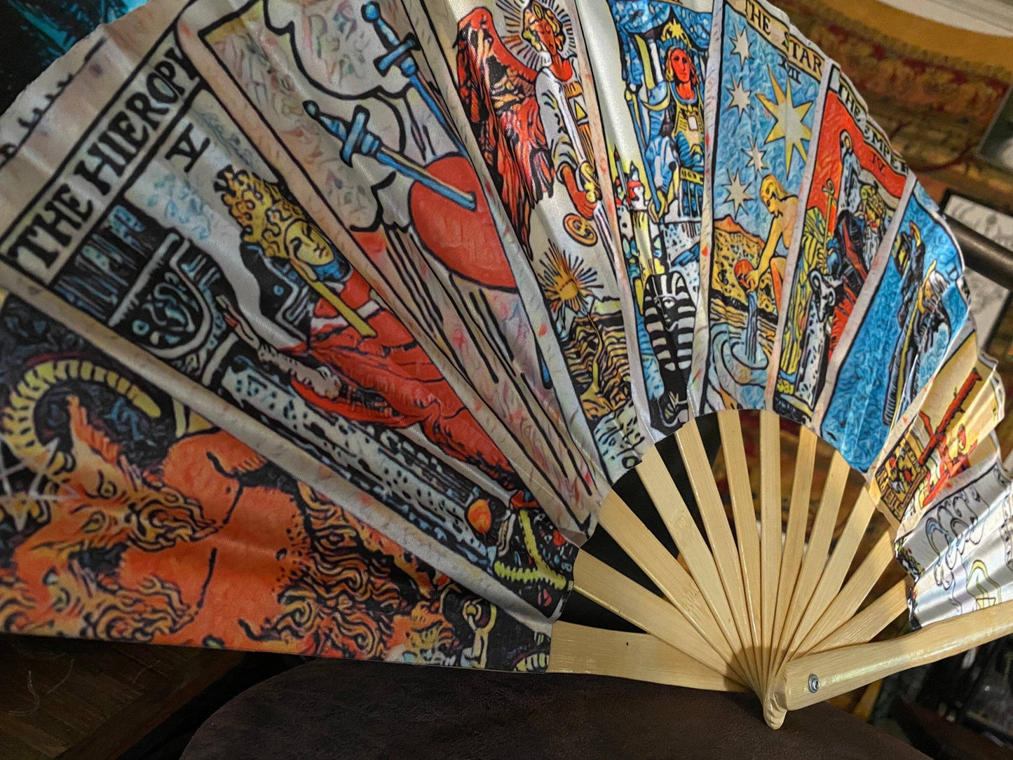 Large Festival Hand Fans Made from Bamboo- Various Designs