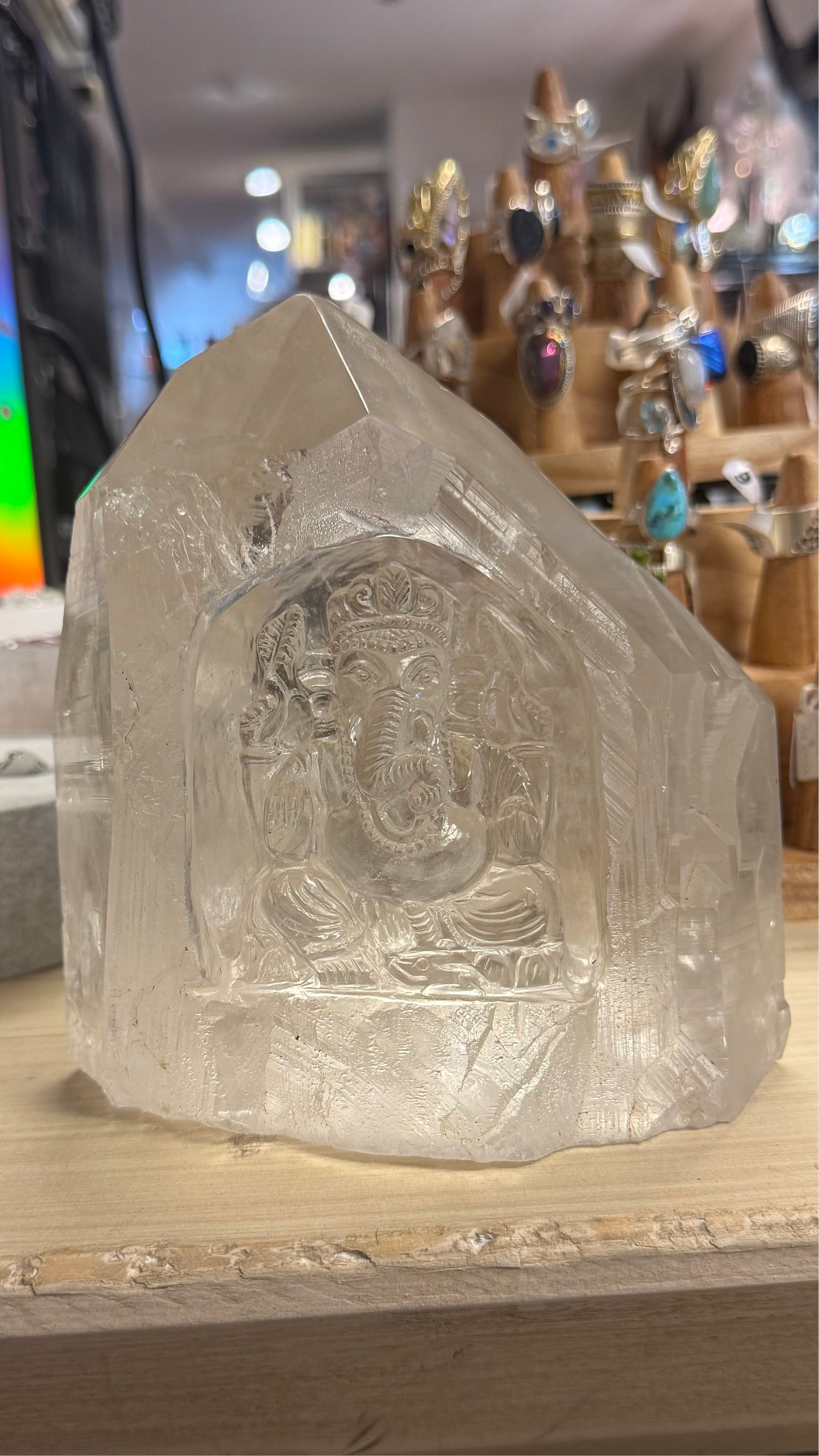 Ganesha Quartz Carving