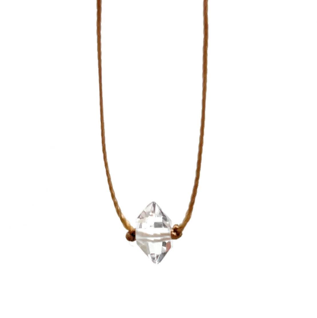 Herkimer Diamond Small Single Crystal Necklace: 16, 18 or 20 inches