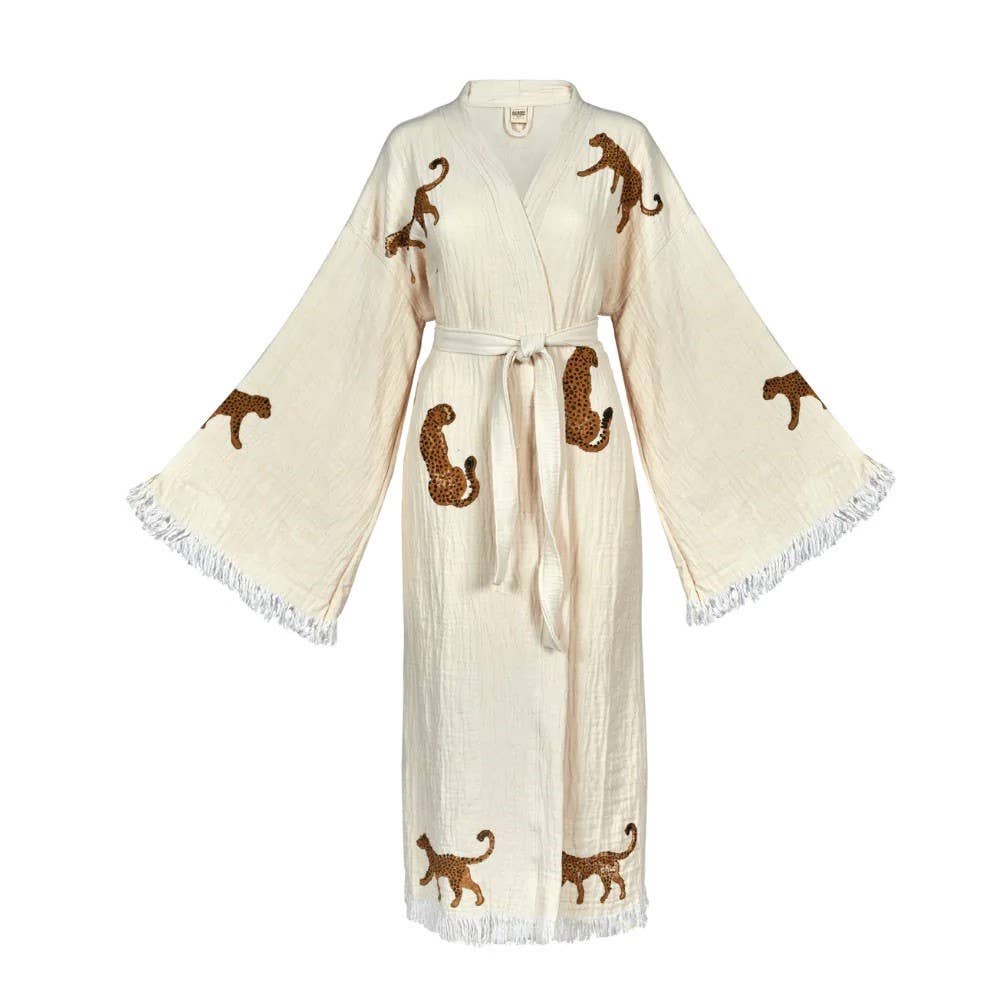 Tan Leopard Robe
