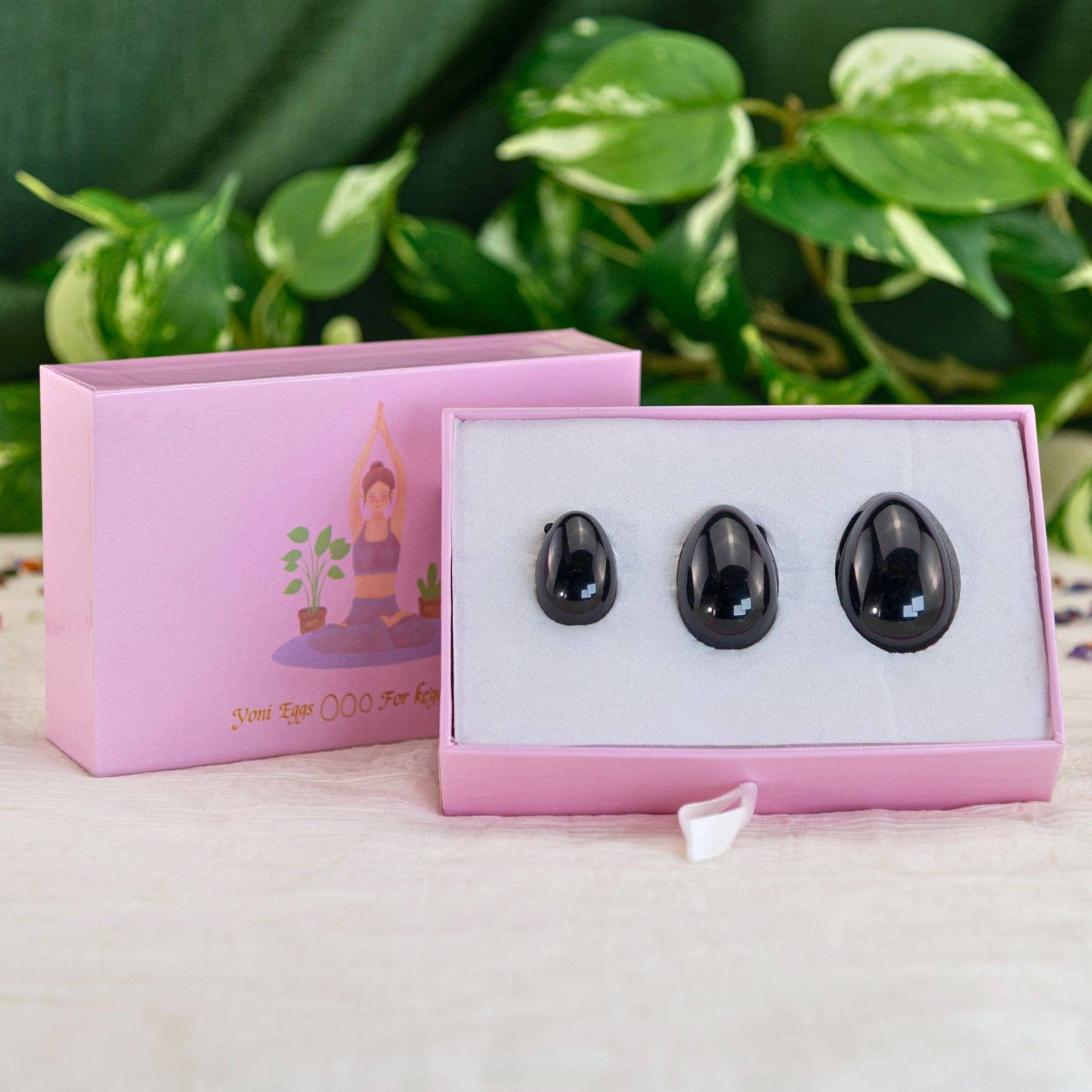 Yoni Eggs: Black Obsidian / 3pc