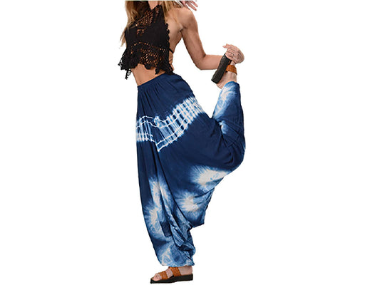 Natural Indigo Tye Dye Funky Style Harem Pants