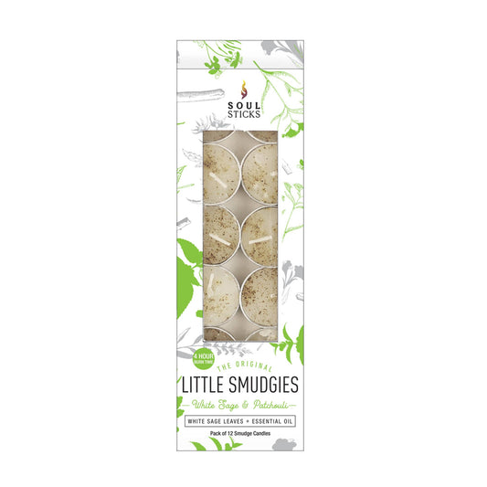 'Little Smudgies' Patchouli Tealight Smudge Candles (12)