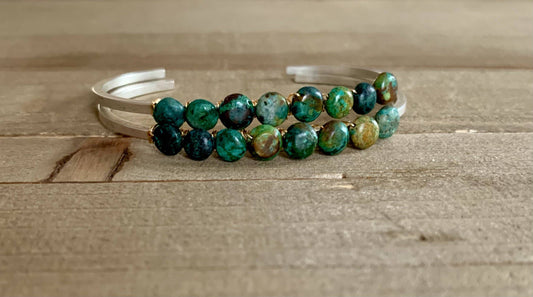 Text Me turquoise silver cuff bracelet