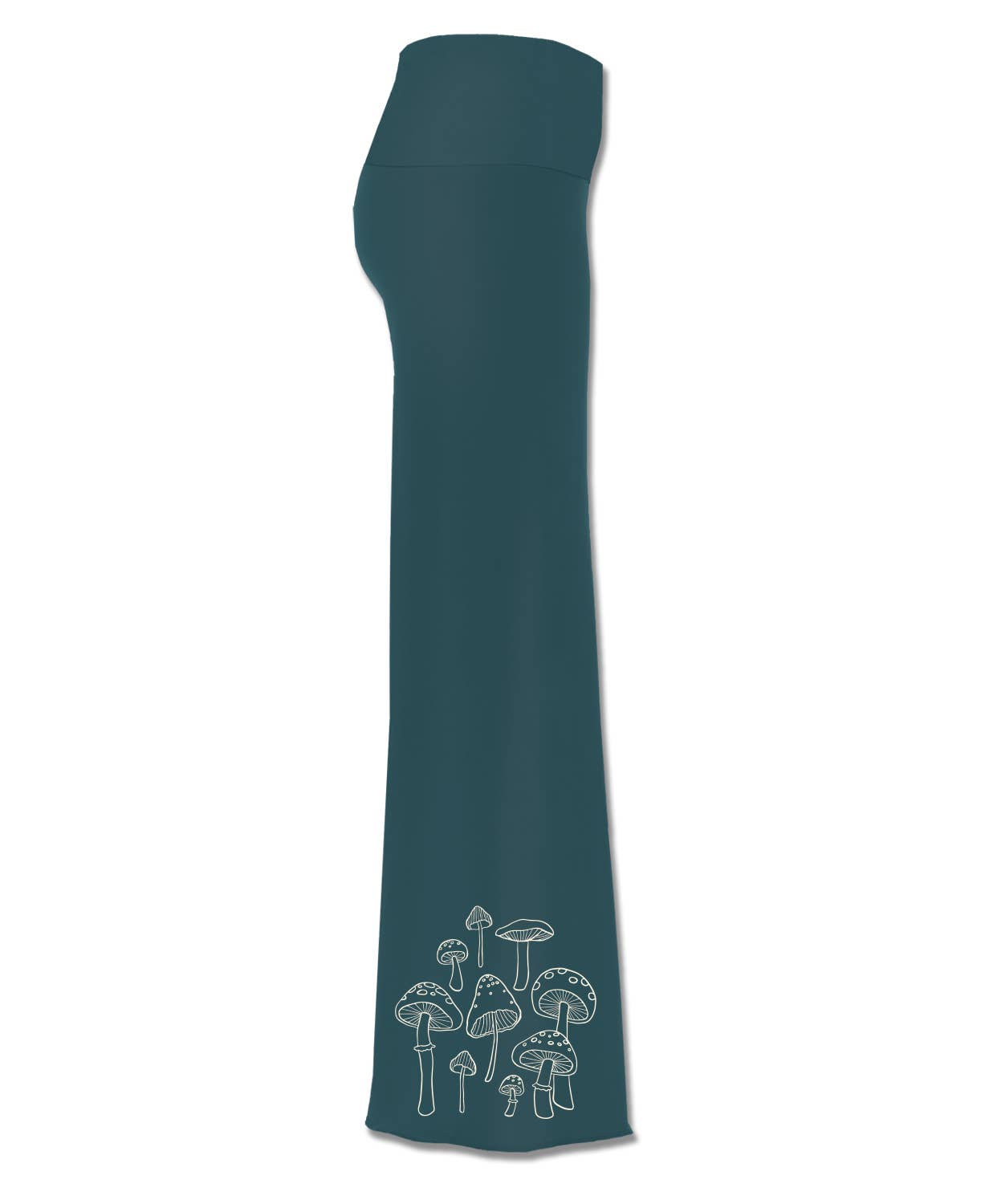 Mushrooms Flowy Pants - Teal Flow Pants: XL