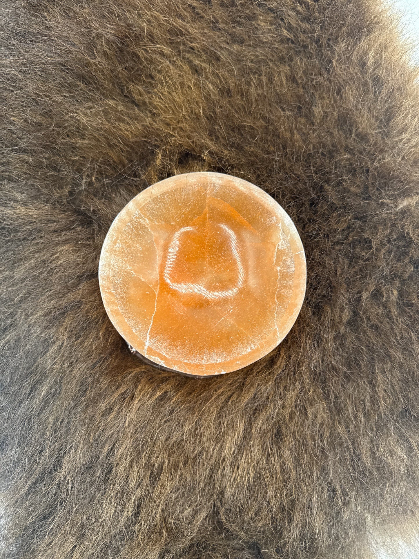 Selenite Bowl Orange Medium