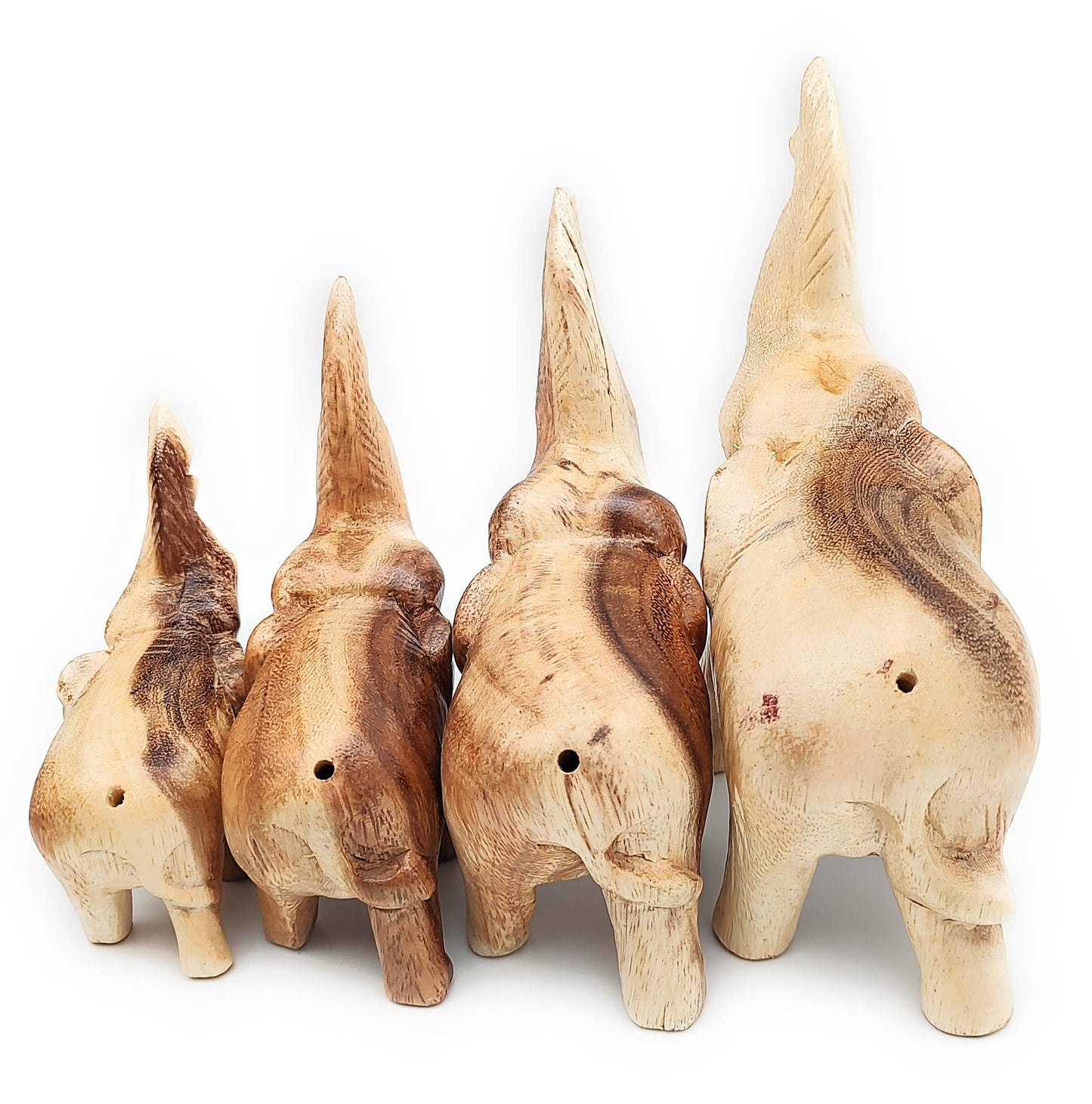 Wooden Trumpeting Elephant 2 inches tall