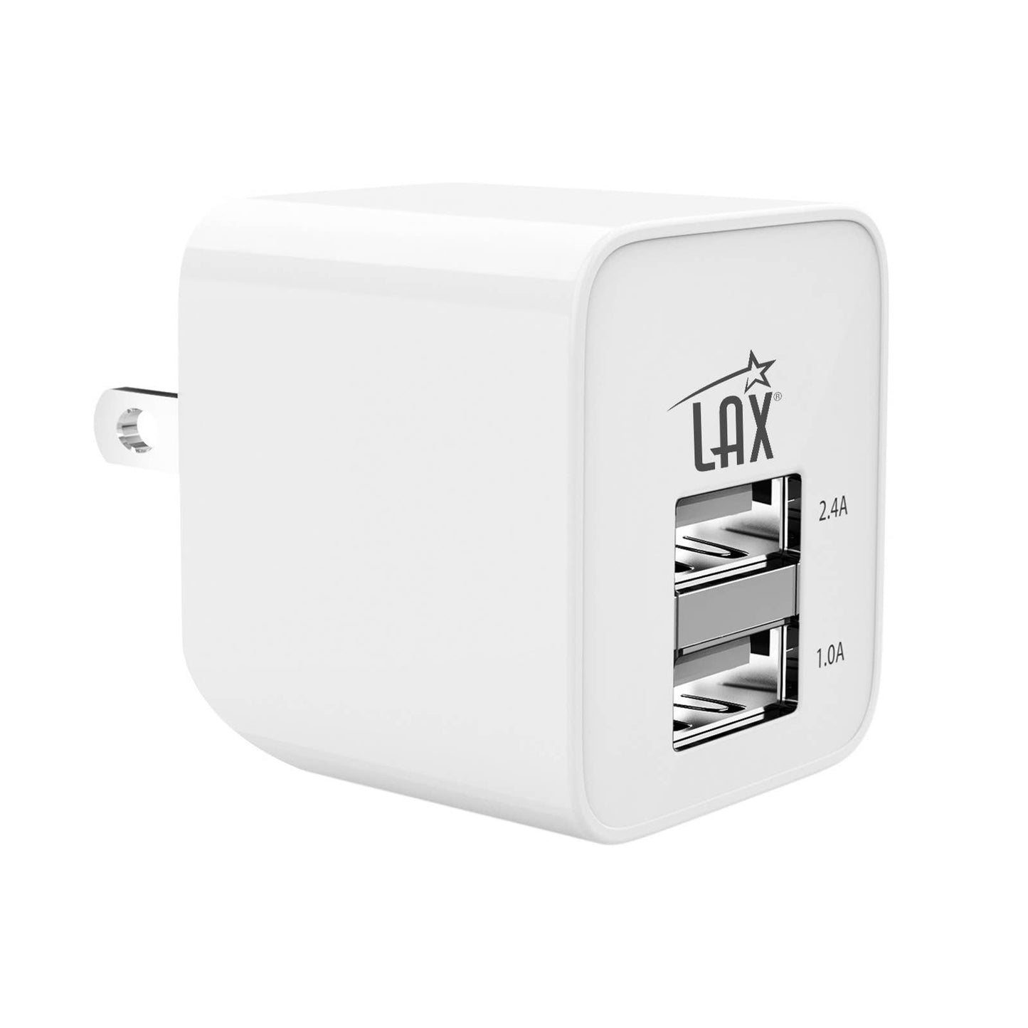 LAX Fast Charging 2 Port USB Wall Charger Retail Pack: Rose Gold