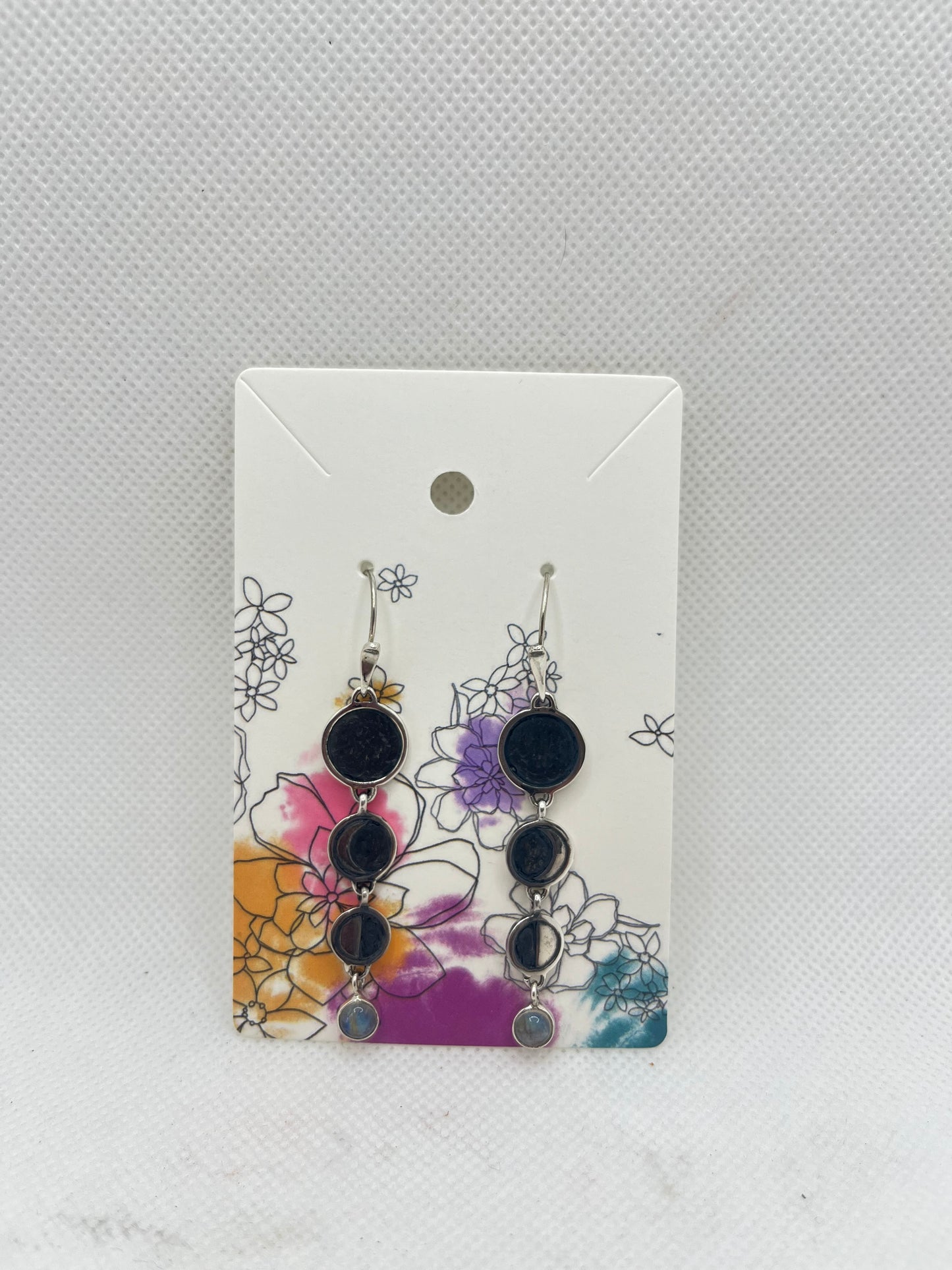 Moon Phase Moonstone Earrings