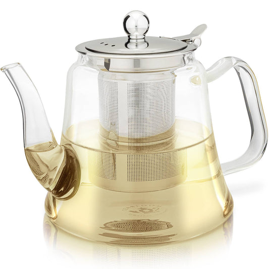 Teabloom Siena Glass Teapot With Removable Infuser: 40 OZ