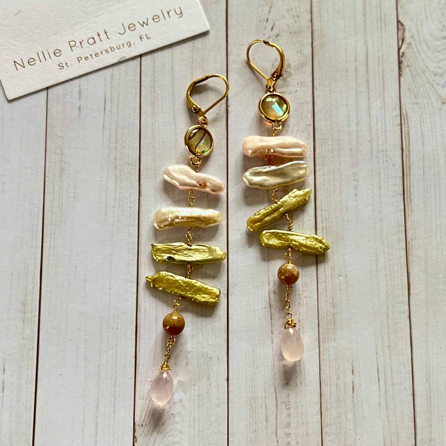 Club Lounge pearl dangle earrings