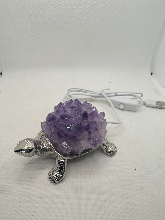 Amethyst Turtle LED Light