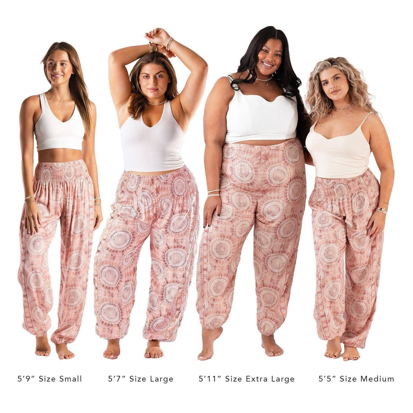 Baja Harem Pants with Pockets: Tall S, M, L/XL