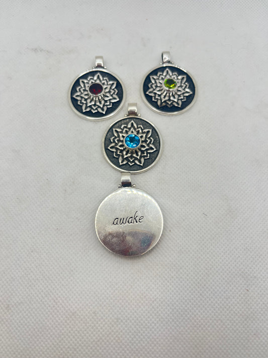 Crown Pendant Various Stones