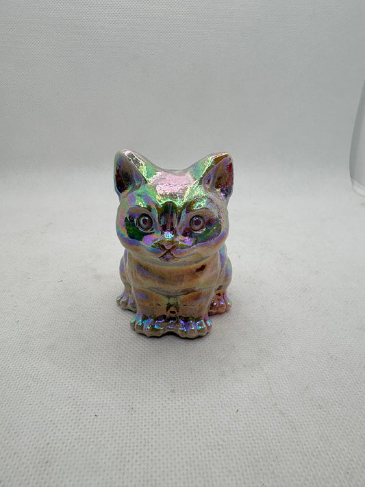 Pink Aura Quartz Carvings 3"