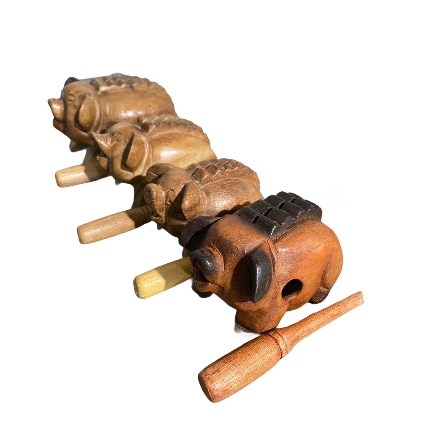 Wooden Musical Pig Percussion Instrument 4"