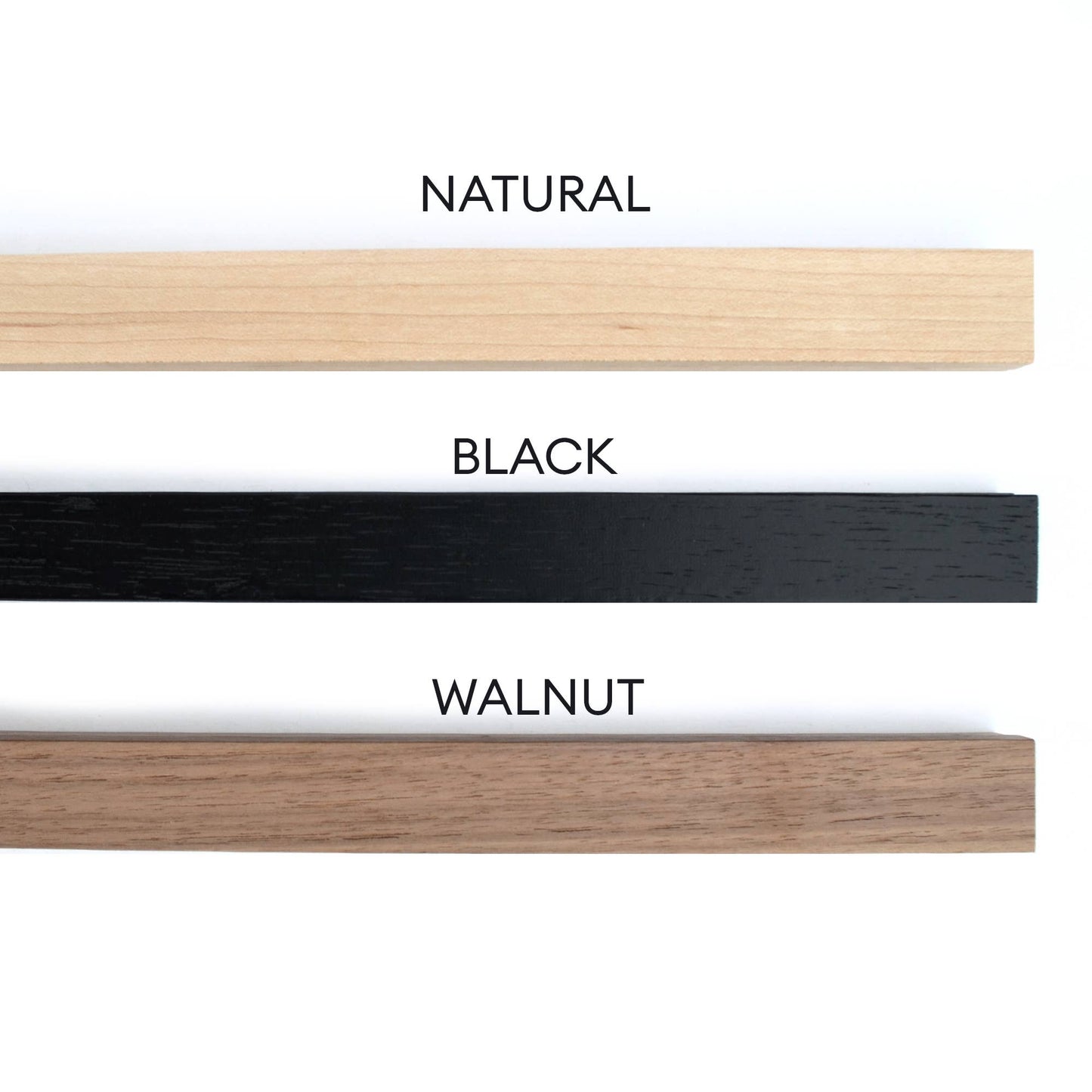 Magnetic Wood Hanging Poster Frame: BLACK / 8.5"