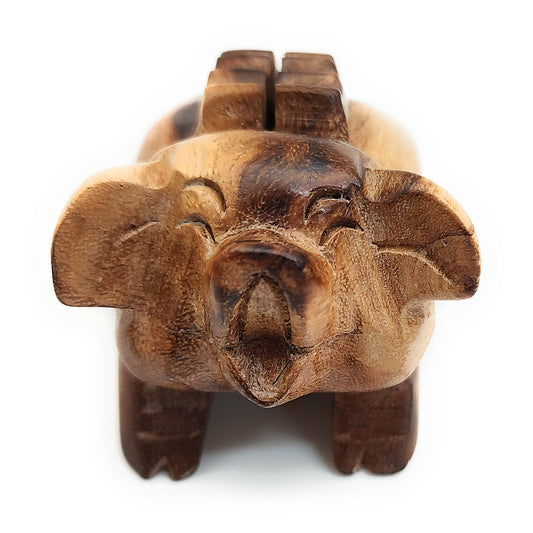 Wooden Oinking Pig 5 inch