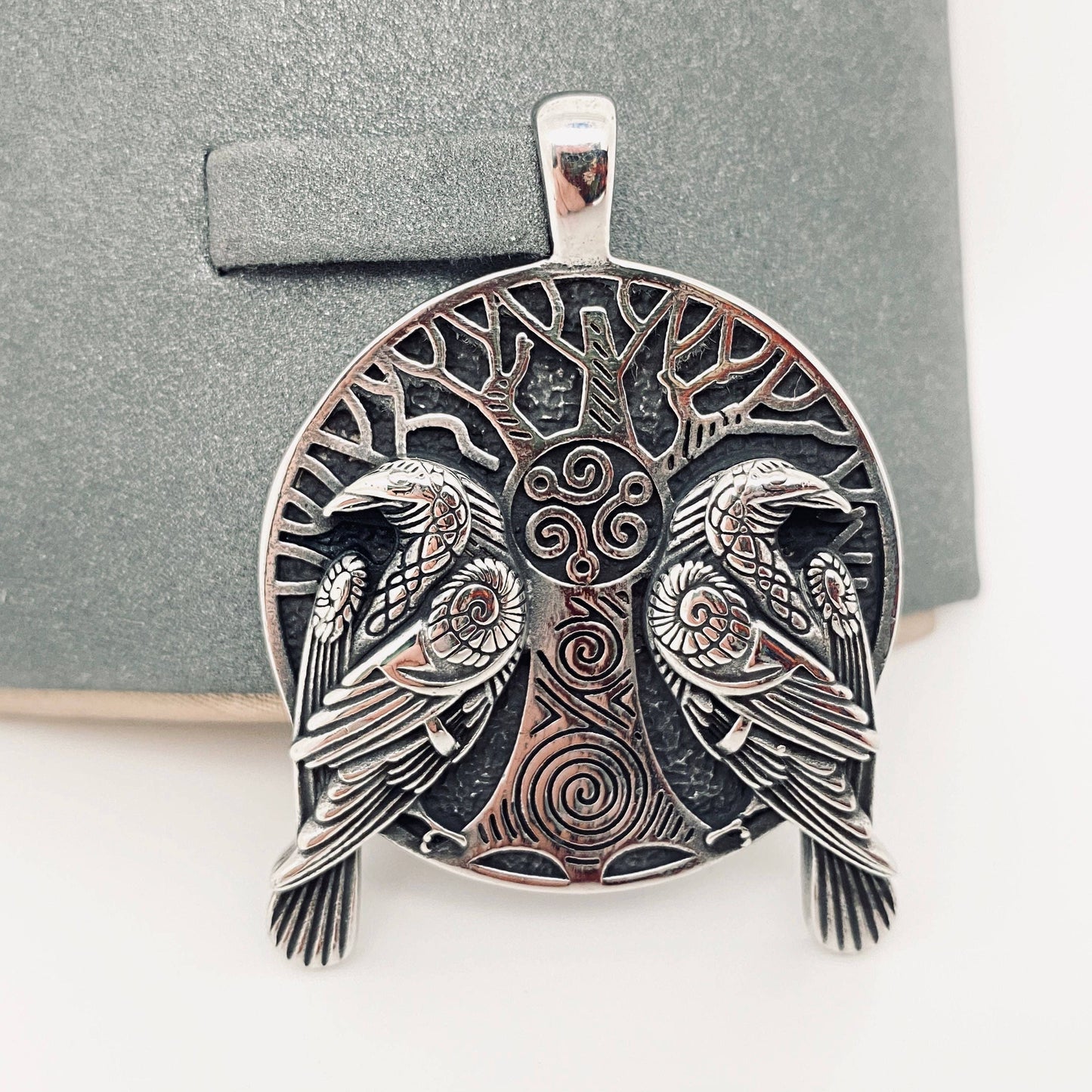 Viking Double Crow Stainless Steel Pendant- Only pendant