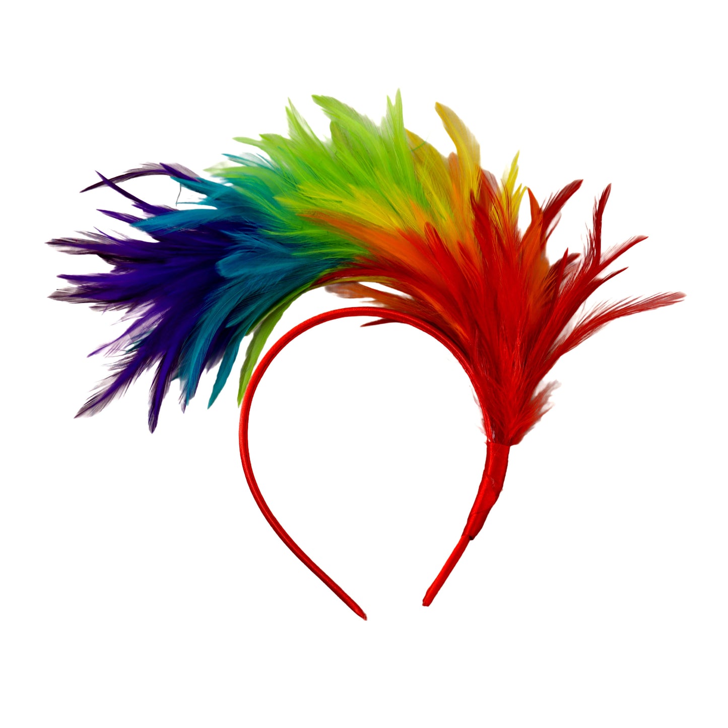 Rainbow feather headband