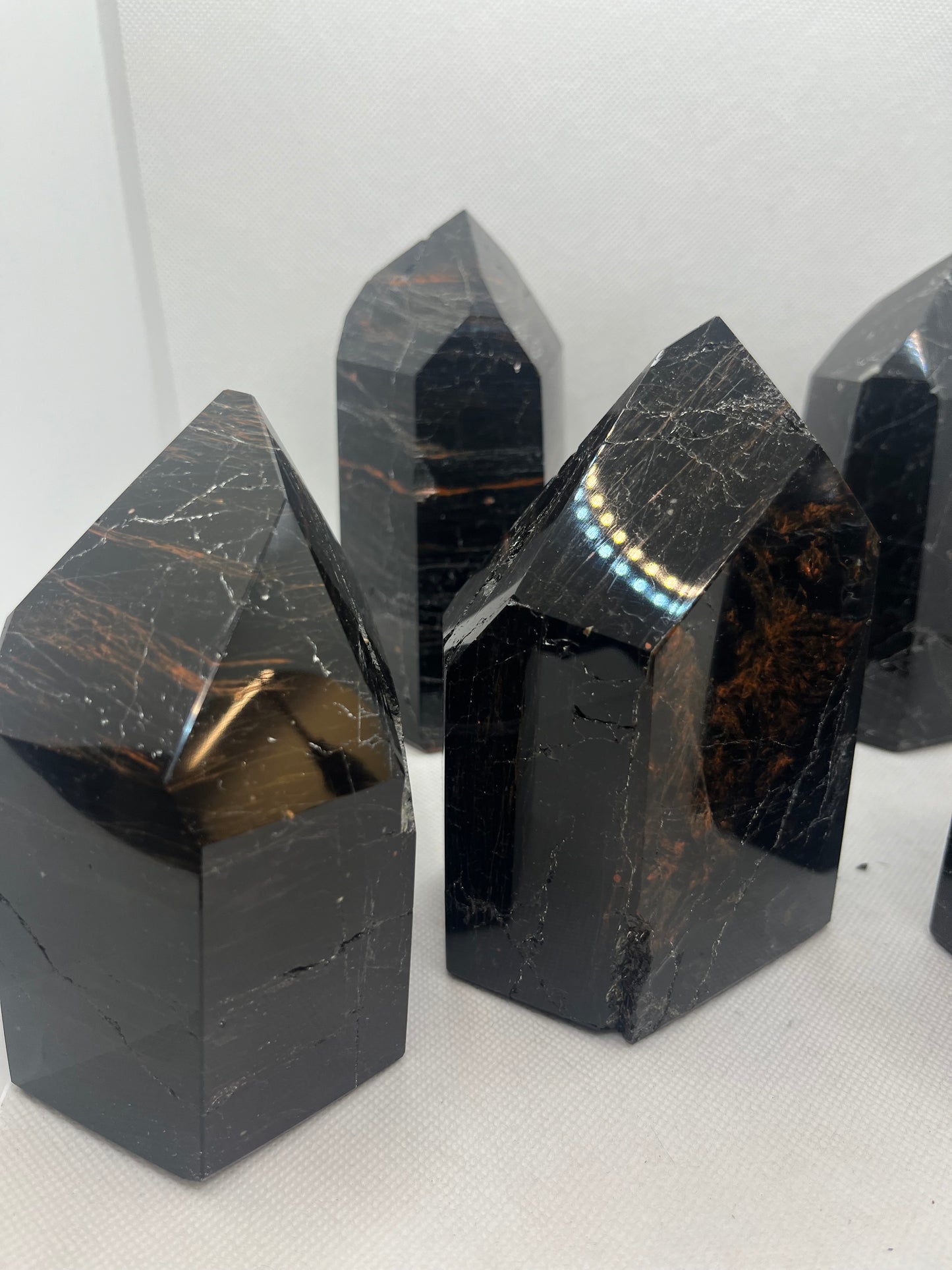 Polished Tourmaline Obelisk with Red and Green Inclusions Large