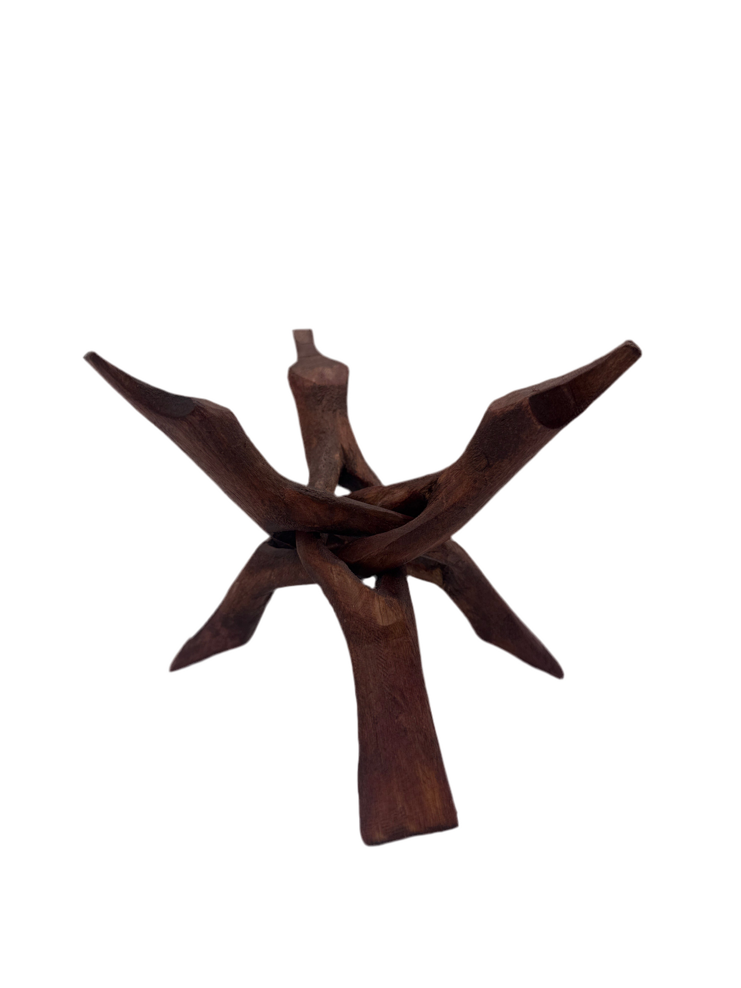 Wooden Tripod Stand 6 inch Natural Wood