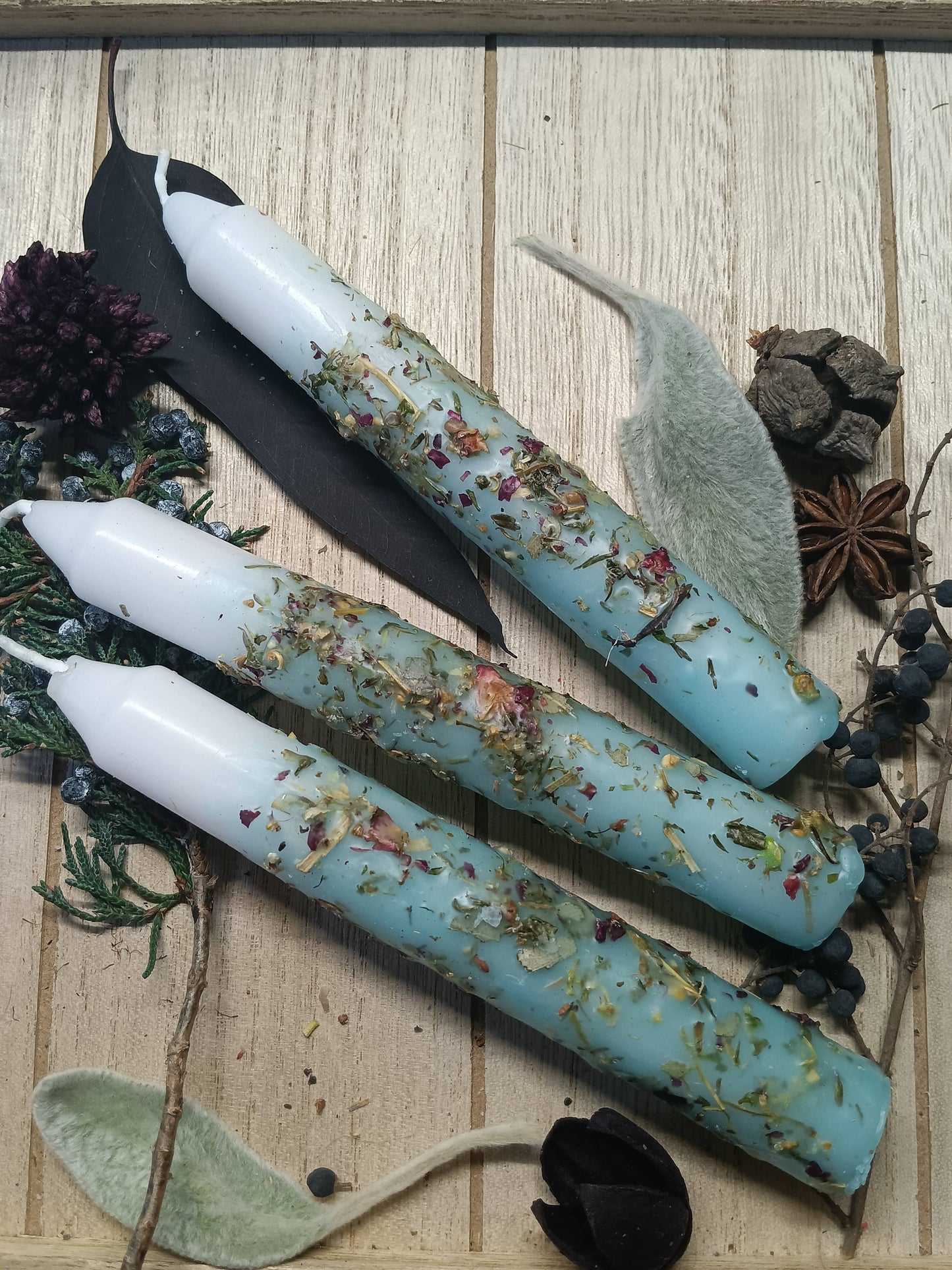 Elemental Herbal Intention 6 inch candle set