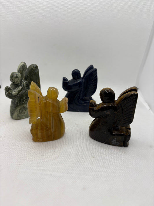 Angel Praying Various Stones