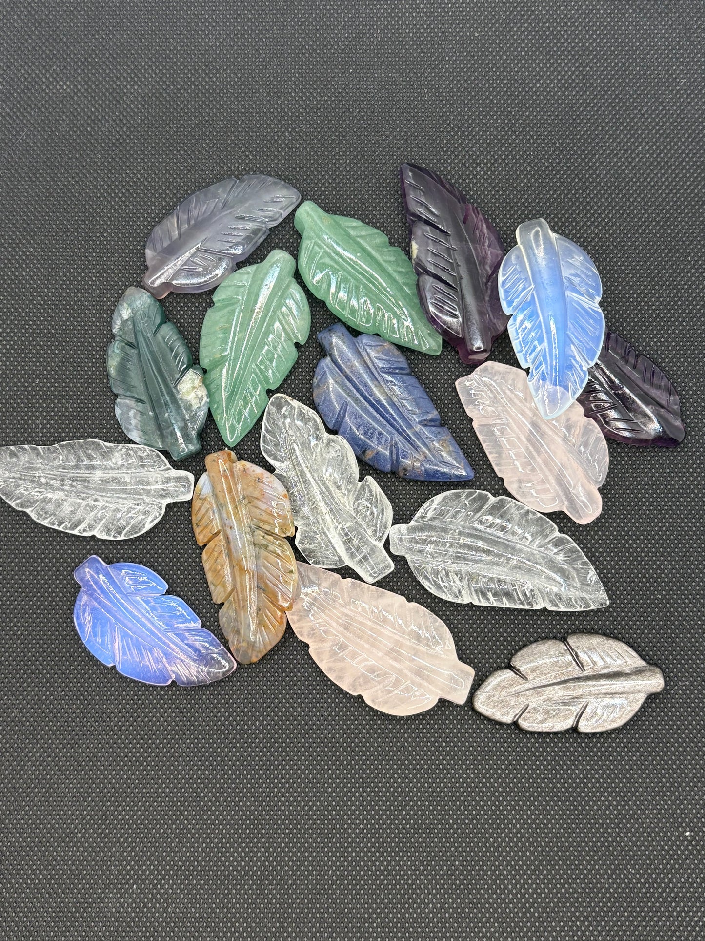 Feather 1.5"-2" Various Stones