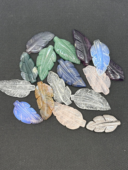 Feather 1.5"-2" Various Stones
