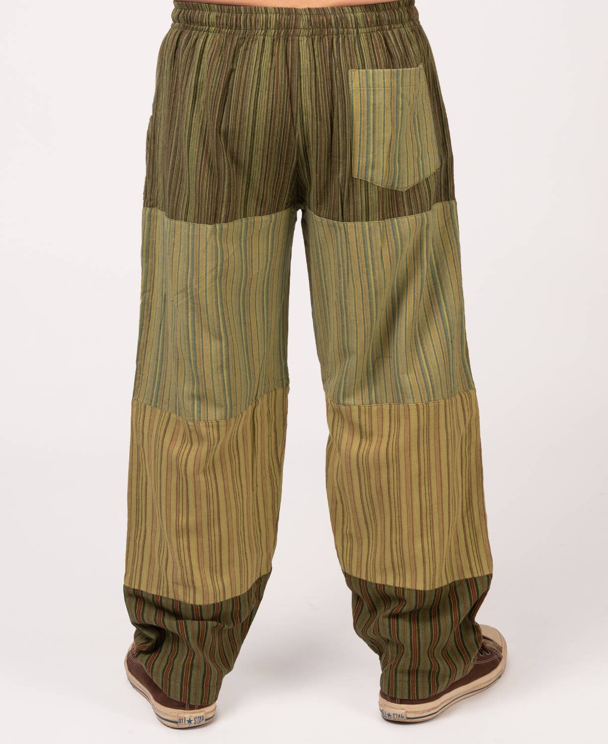 Patchwork Pants - Green: MD