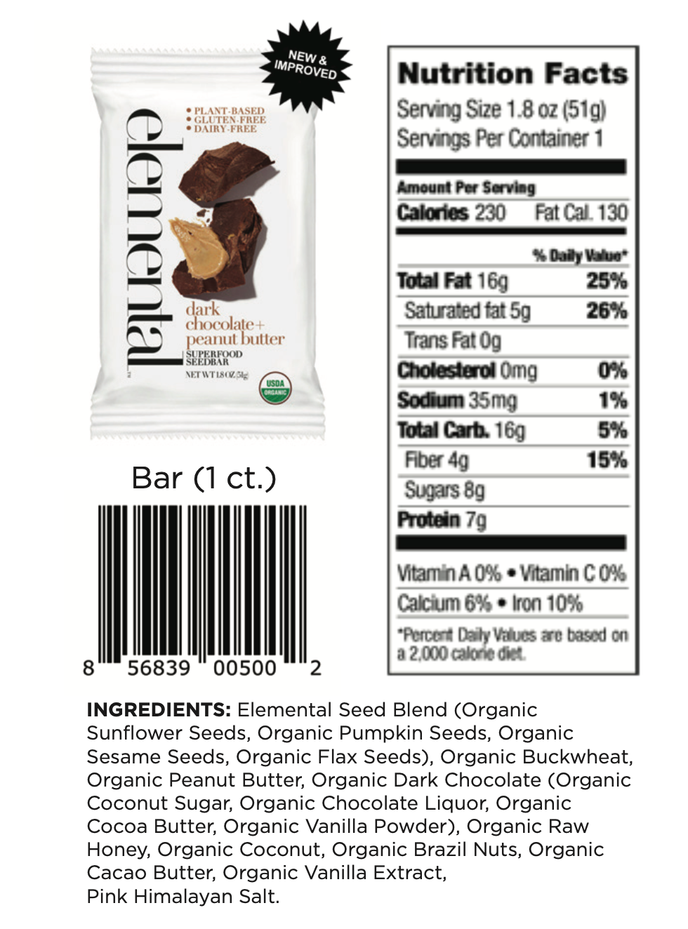 Dark Chocolate + Peanut Butter