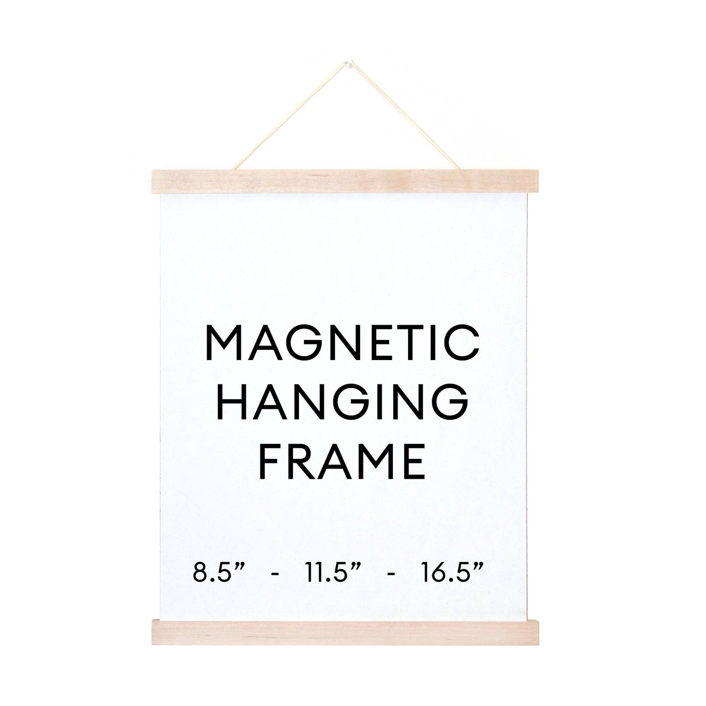 Magnetic Wood Hanging Poster Frame: WALNUT / 8.5"