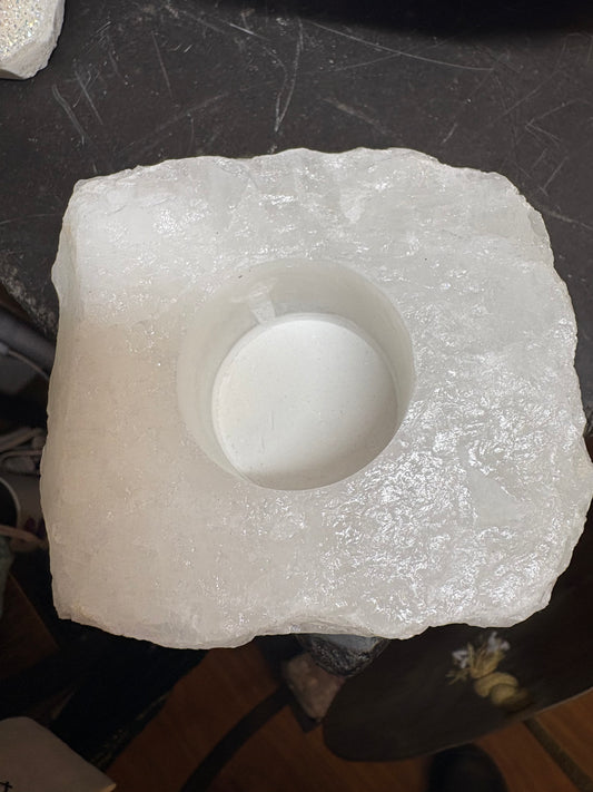 Tea Light Holder Raw Rough