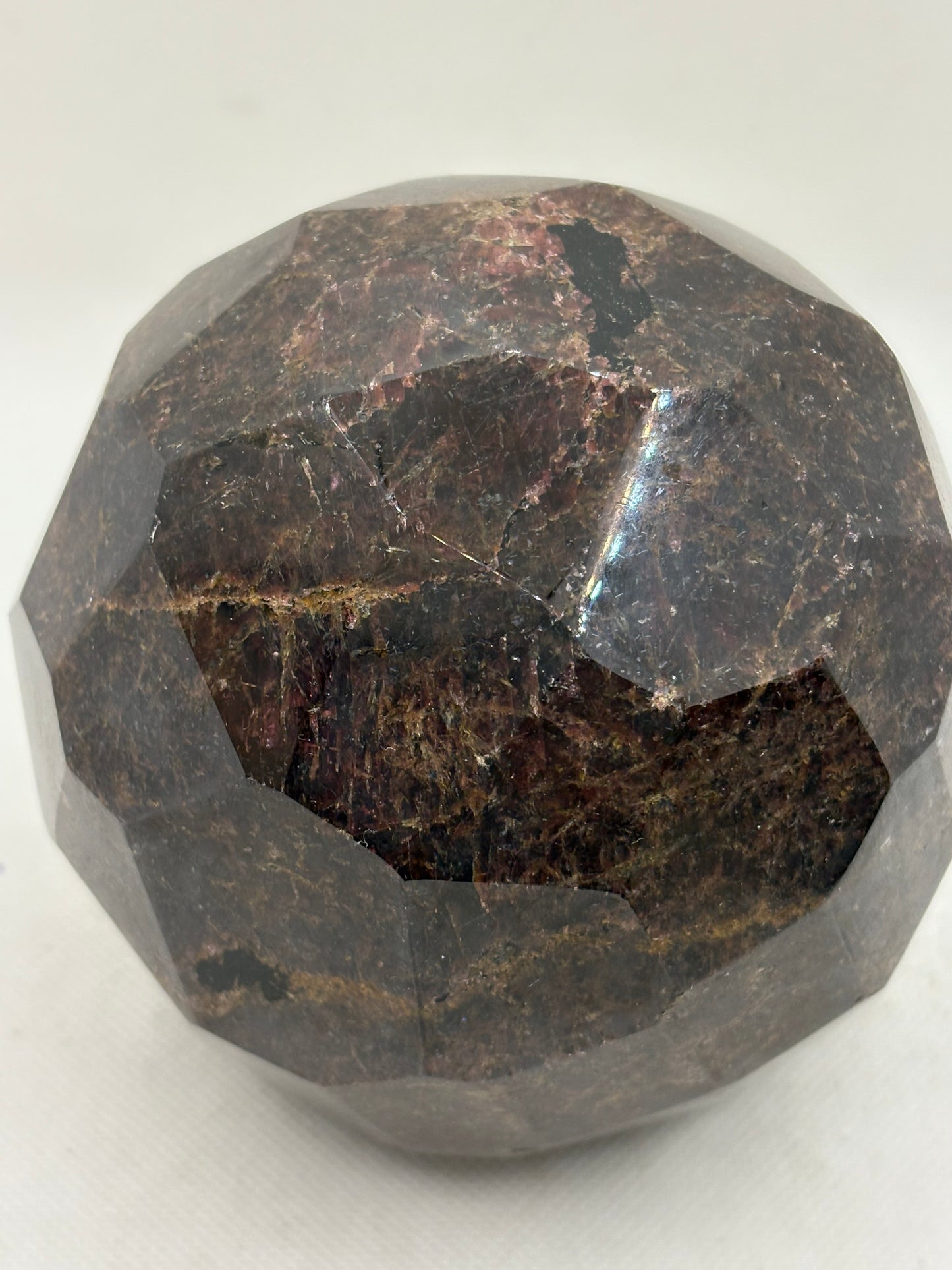 Garnet Faceted Sphere Giant